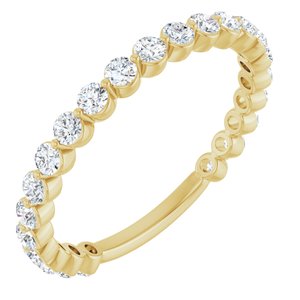 14K Yellow Gold Lab Grown Diamond Anniversary Band