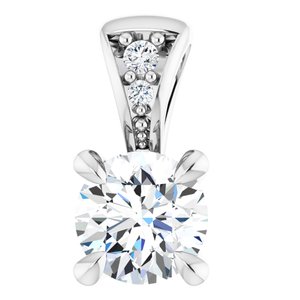 Accented Natural Diamond Pendant