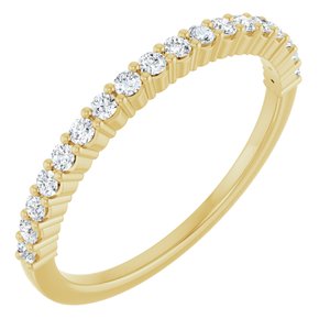 14K Yellow Gold Lab Grown Round Diamond Anniversary Band