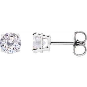 4 Prong Martini Diamond Gold Stud Earrings