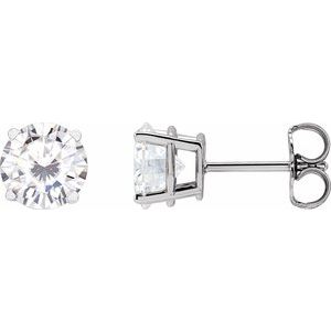 3 Prong Martini Diamond Gold Stud Earrings