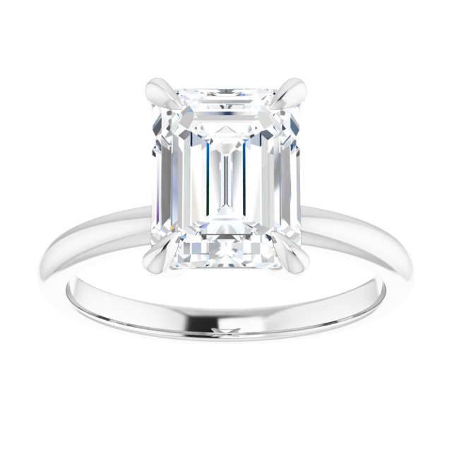 Platinum Four Prong Diamond Ring