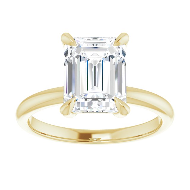 14K Yellow Gold Four Prong Diamond Ring