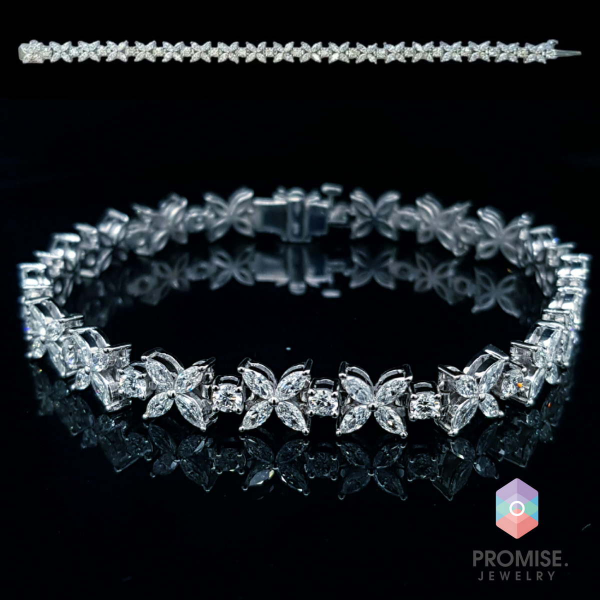 Infinite Elegance Pedal Diamond Bracelet