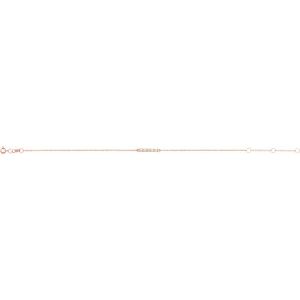Natural Ethiopian Opal Cabochon Bar Bracelet full view in 14K rose gold