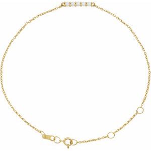Yellow Gold Natural Ethiopian Opal Cabochon Bar Bracelet