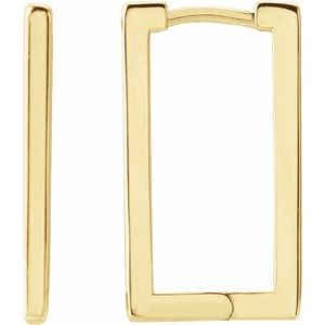 14K Yellow Gold Geometric Hinged 20mm Hoop Earrings