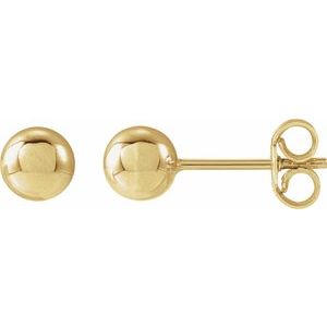 14K Yellow Gold 5 mm Ball Earrings