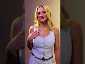 Bubble initial necklace in 14K gold product video