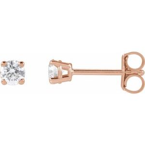 Rose Gold 1/4 CTW Lab-Grown Diamond Stud Earrings