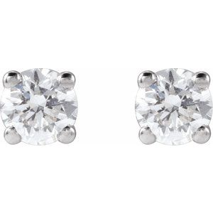 1/4 CTW lab-grown diamond stud earrings in 14K white gold, alternate pair view